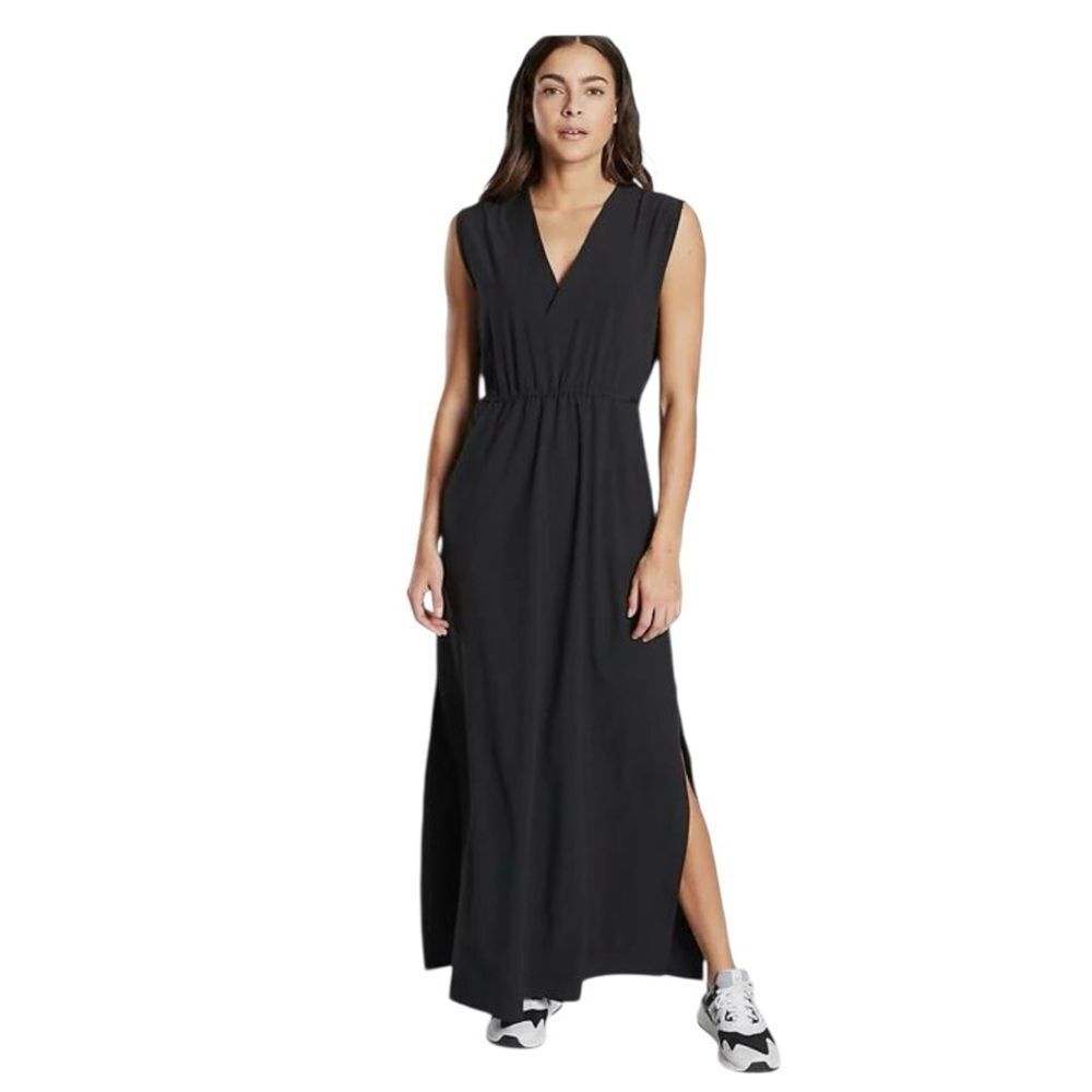 Athleta Black Sleeveless Maxi Dress